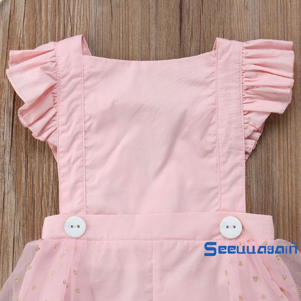 Bộ Bodysuit Một Mảnh Màu Hồng Dễ Thương Cho Bé