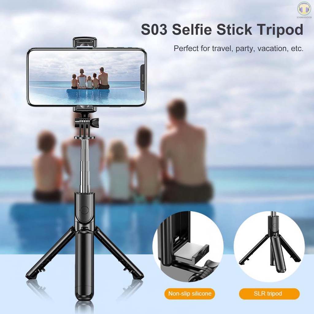 Gậy Selfie Sg S03 Với Gậy Ba Chân 0.1s Có Thể Kéo Dài Và Điều Chỉnh Không Dây 245 Cho Điện Thoại / Máy Ảnh | BigBuy360 - bigbuy360.vn