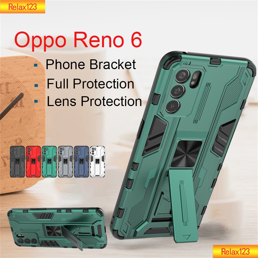 Ốp điện thoại dạng giáp bảo vệ chống sốc có giá đỡ nam châm cho Oppo Reno 6 Z 6Z Reno6 Pro Plus Reno6Pro Plus Reno6Z 5G