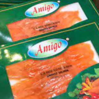 Cá hồi Na Uy xông khói Amigo 100 gram - Smoked Salmon Hàng Chuẩn Ngon