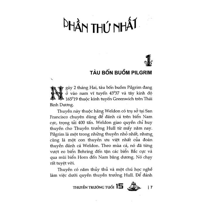 Tiểu thuyết - Thuyền trưởng tuổi 15 - Tác giả Jules Verne - Huy Hoàng