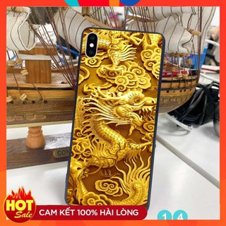 Ốp lưng in kính cường lực 3D đẹp, sắc nét họa tiết hình rồng hổ mạnh mẽ, quyền lực cho Iphone X/Xs - Xr - X/Xs max