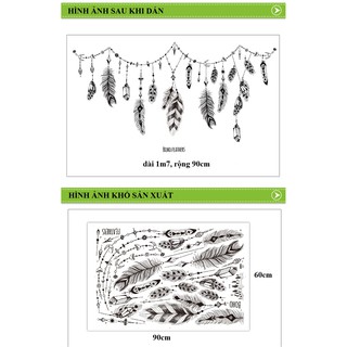 Decal dán tường Dây boho vintage