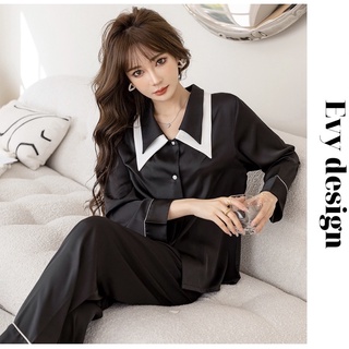 Bộ đồ ngủ lụa, bộ đồ pyjama lụa ngoc trai tiểu thư (BN04) ⚡️FREESHIP⚡️