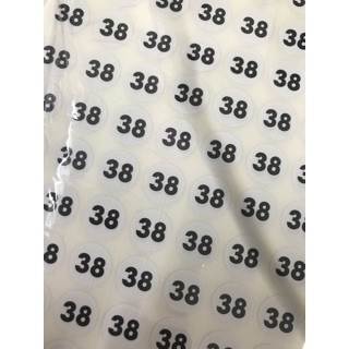 5 tờ - 630 miếng tem size dán quần áo XS, S, M, L, XL,35,36,..42 ( Quà tặng khi mua 100 tờ)