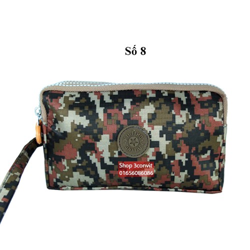 Ví cầm tay 3 ngăn Kipling 18*10 cm