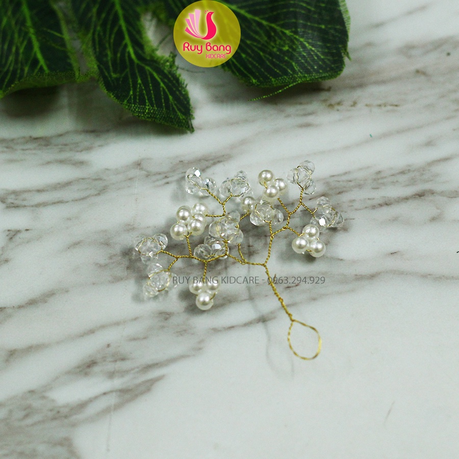 Cành pha lê pha hạt trai cao cấp PK2201