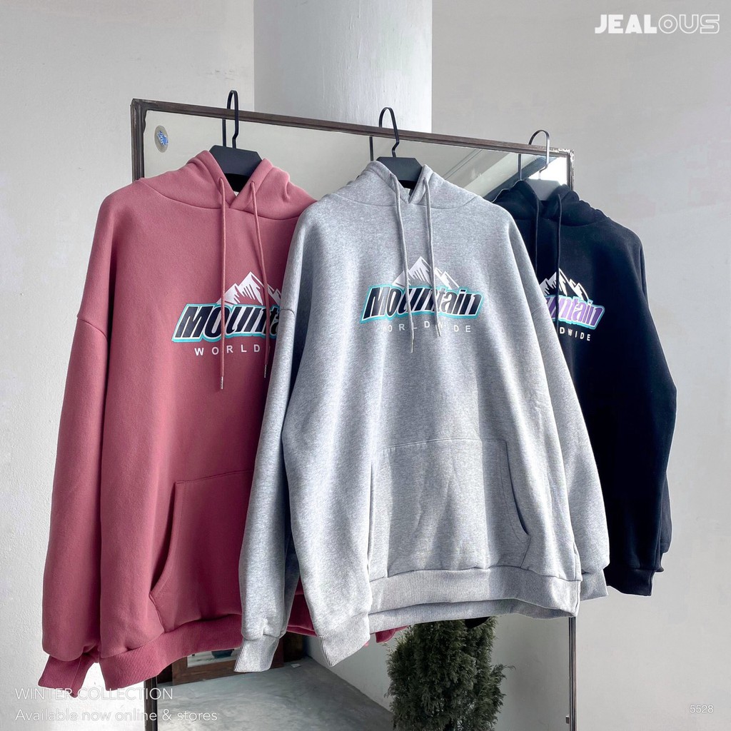 Áo nỉ hoodie, áo hoodie chữ MOUNTAIN 5528 | BigBuy360 - bigbuy360.vn