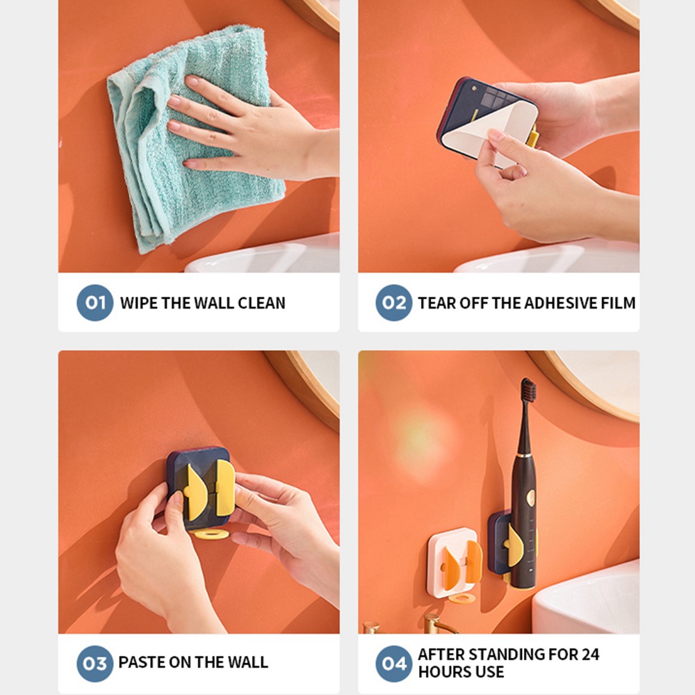 Giá Đỡ Bàn Chải Đánh Răng Điện Gắn Tường Không Để Lại Dấu Vết Tiện Dụng Cho Phòng Tắm