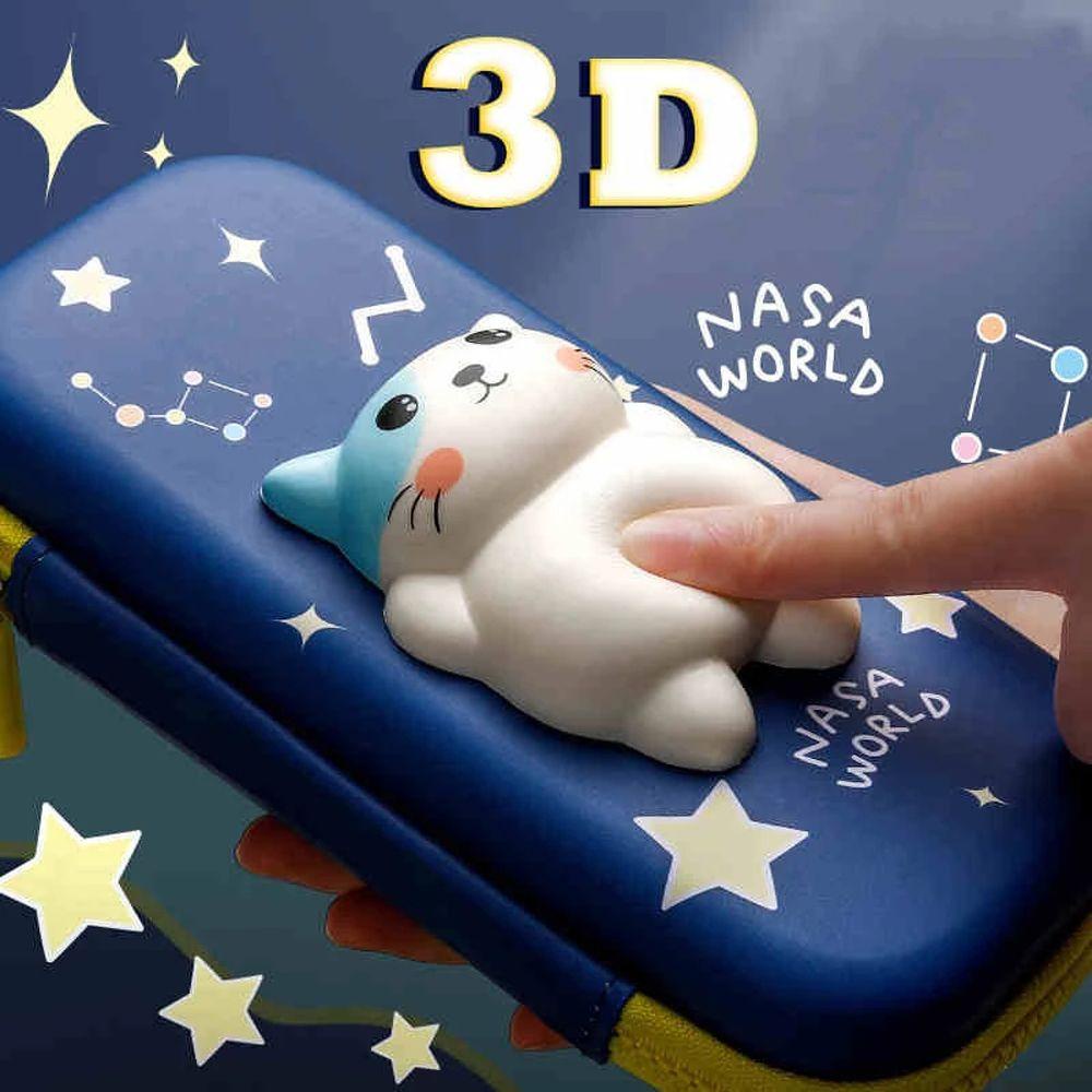 Túi Đựng Bút Họa Tiết Hoạt Hình 3D Dễ Thương Bắt Mắt