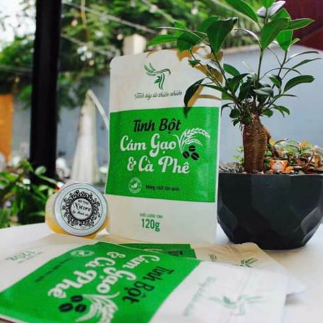 Combo cám gạo cafe + mỡ trăn N'store 140k