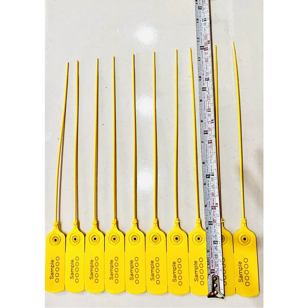 Combo 100 cái Seal niêm phong nhựa kẹp chì dây tròn trơn  30 cm