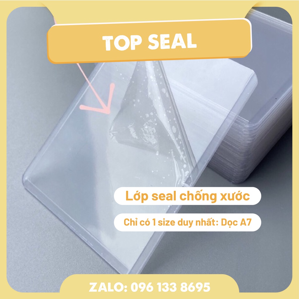 Sum.mer30 - TOPLOADER BẢN NÂNG CẤP bảo vệ card ảnh kích thước A7 DỌC decor Anime, Kpop, thẻ bài