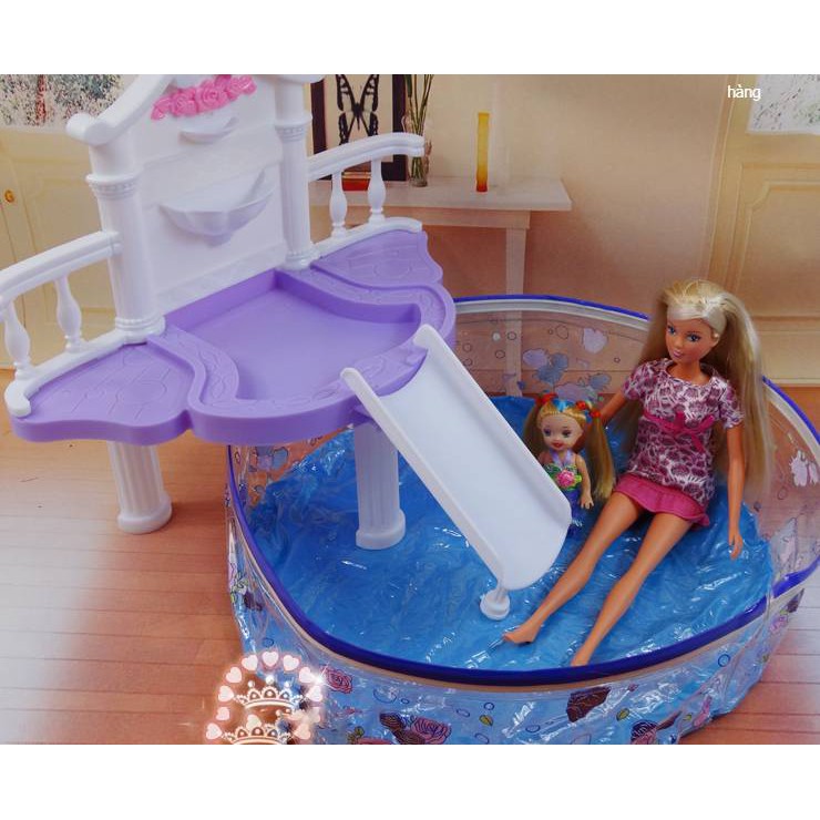 Đồ chơi bể bơi mùa hè cho búp bê ,nội thất cho búp bê Barbie,búp bê Xinyi,búp bê Licca,sản phẩm không bao goomg búp bê
