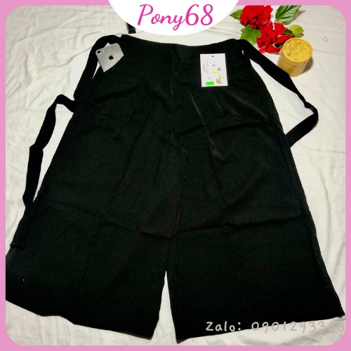 Quần ống rộng giả váy nữ cạp cao short ngố nữ LOẠI ĐẸP có chun sau chất đũi mềm mát PONY68