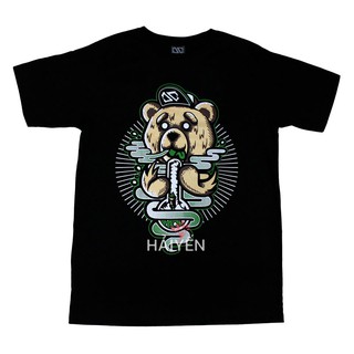 Áo thun OverDose Thái Lan màu đen in chú gấu Teddy T0010