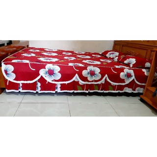 Bộ ga gối có bèo, hàng may bao đổi trả