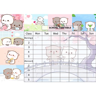 Thời khóa biểu mèo mitao size A5 TKB9a dễ thương hoạt hình