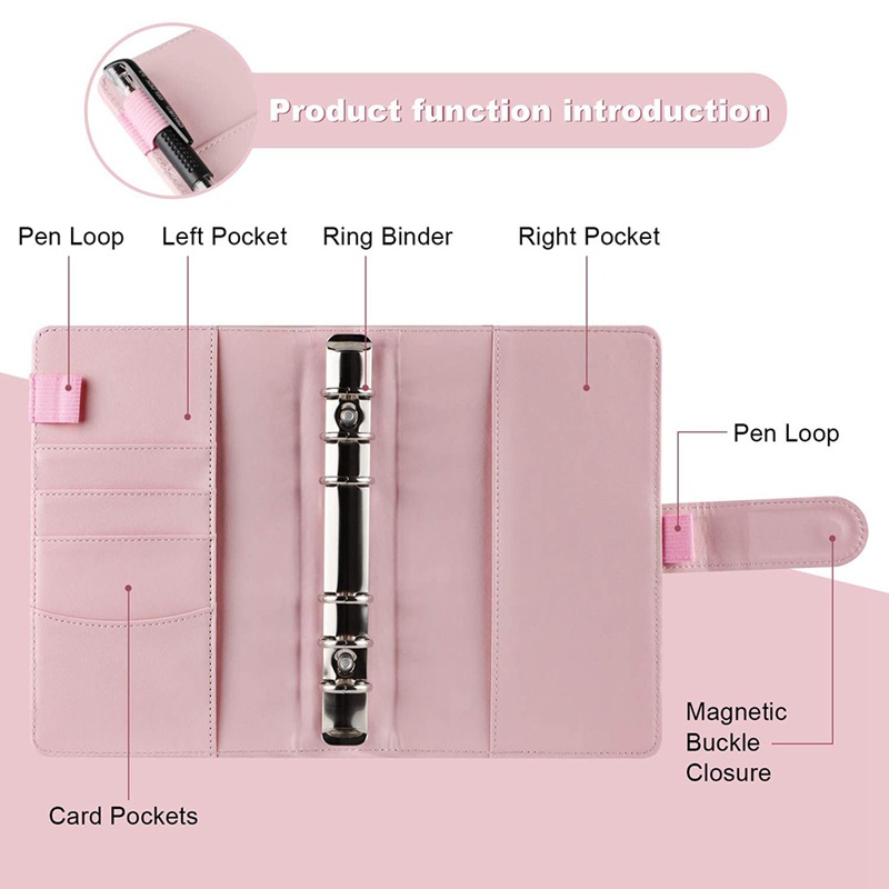 Sổ Tay Lên Kế Hoạch Làm Từ Da Pu Mới Với 12 Tờ Phong Bì Ngân Hàng