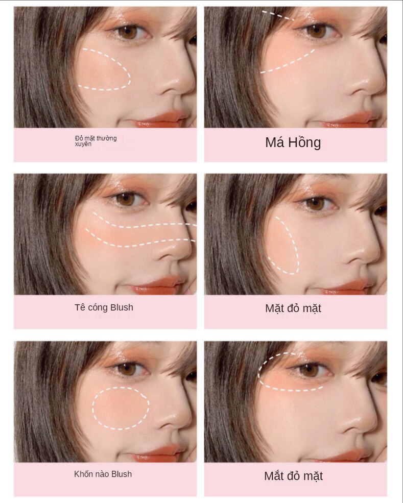 Kẹo má hồng lameila đích thực nude trang điểm mặt trời đỏ nữ tự nhiên màu cam rouge | BigBuy360 - bigbuy360.vn