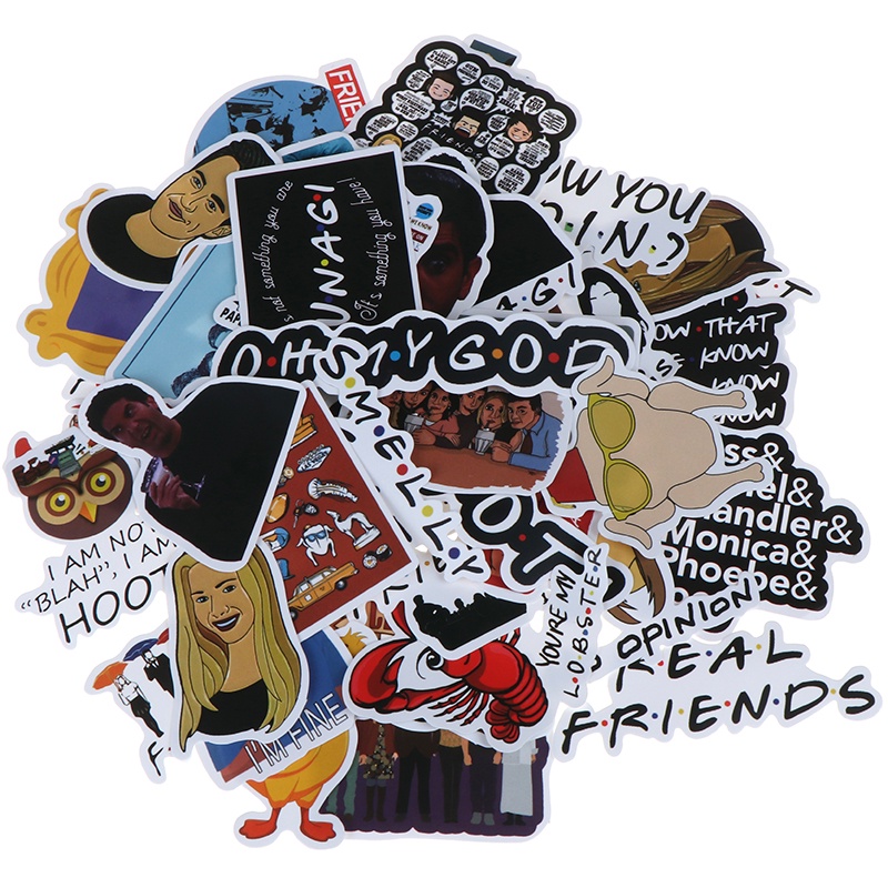 Set 50 Sticker Dán Trang Trí Sổ Tay / Điện Thoại / Ma Cà Rồng
