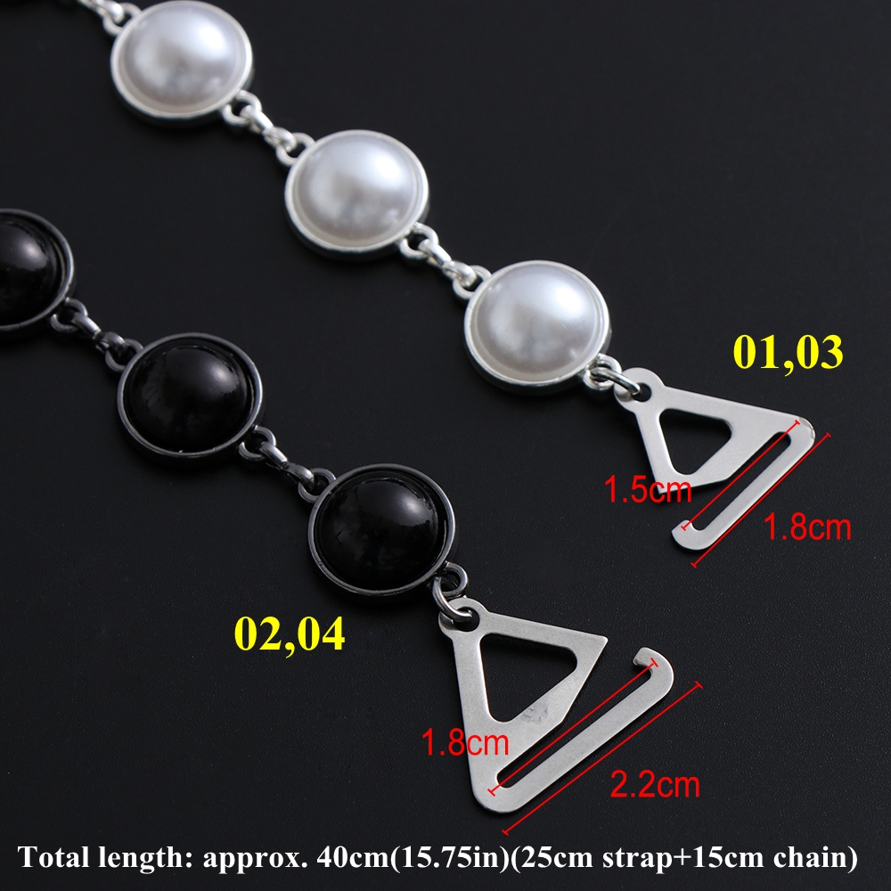 (Hàng Mới Về) Dây Đeo Áo Ngực Đính Ngọc Trai Giả Có Thể Điều Chỉnh Cho Nữ