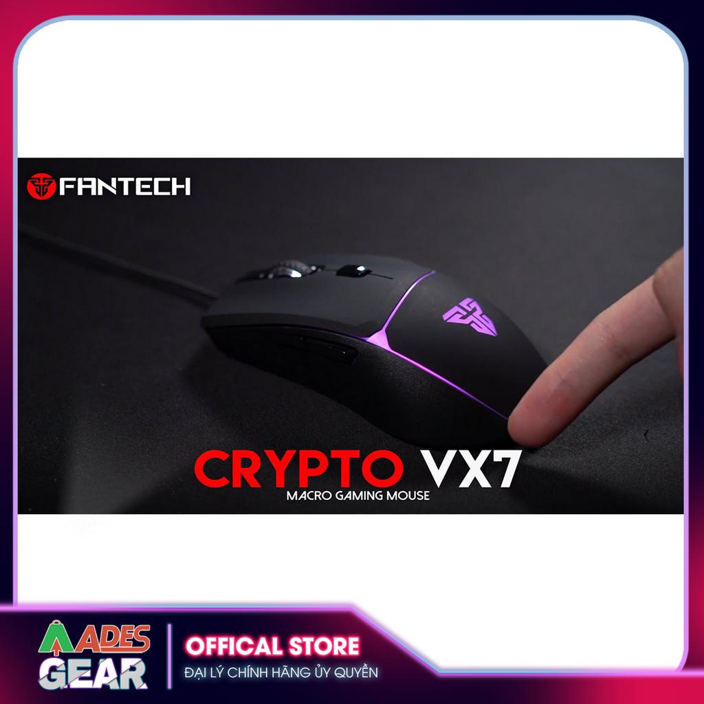 ✔️ Chuột Gaming Có Dây FANTECH VX7 CRYPTO 8000DPI ✔️ 6 Phím Macro ✔️ BẢO HÀNH 12 THÁNG