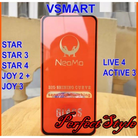 Cường Lực Vsmart Live 4 / joy 2 plus / joy 3 / joy 4 / actice 3 / aris / star 3 4 / star 5 Full Màn Full Keo (đen)