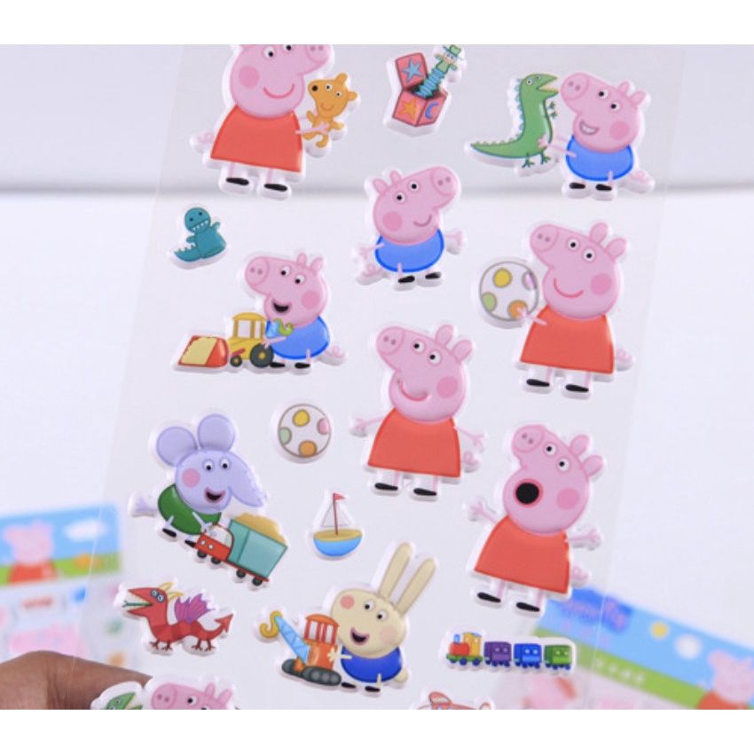 BỘ NHIỀU HÌNH sticker CÔNG CHÚA DISNEY NÀNG TIÊN CÁ HEO PEPPA cho bé GÁI hình dán 3D vừa chơi vừa học phát triển trí tuệ