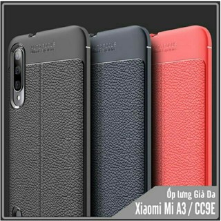 Ốp lưng dẻo xiaomi mi cc9e/ mi a3 vân giả da chống sốc auto focus