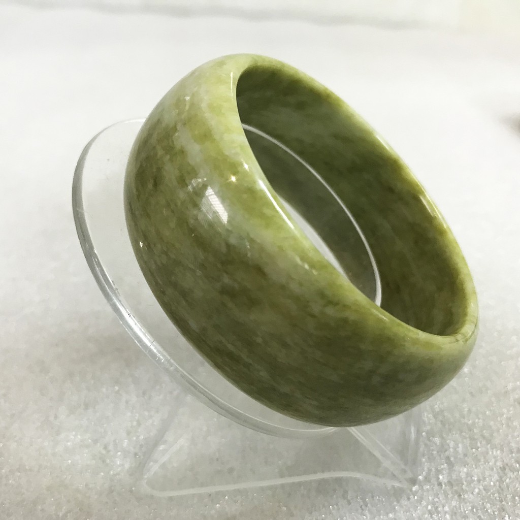 Vòng tay đá tự nhiên bản cao màu cốm nhiều size