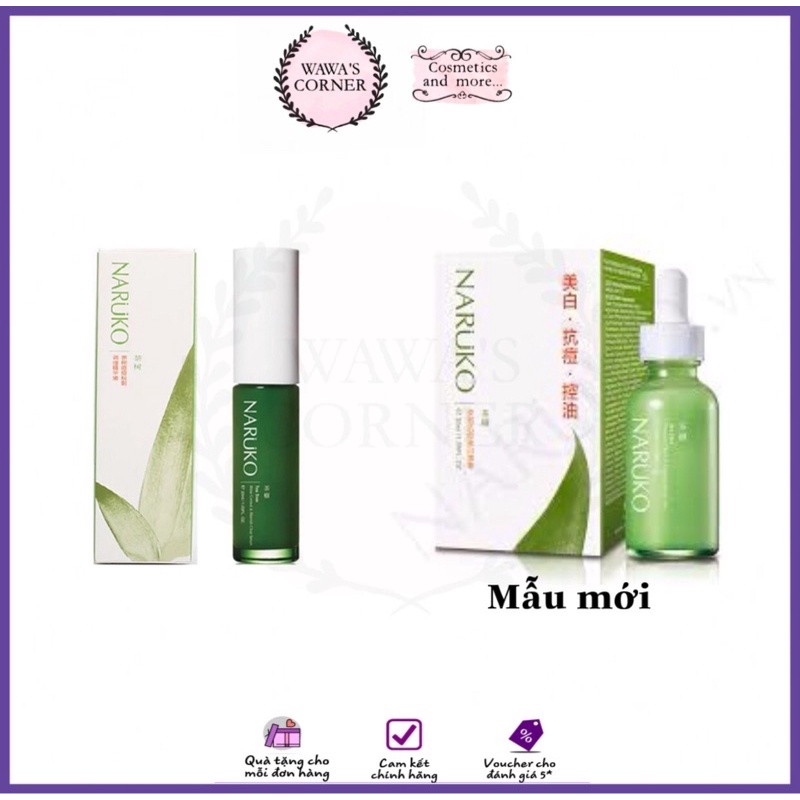 (CHÍNH HÃNG - ĐÀI LOAN) SERUM TRÀM TRÀ NGĂN NGỪA SẸO MỤN NARUKO TEA TREE SHINE CONTROL AND BLEMISH CLEAR SERUM 30ML