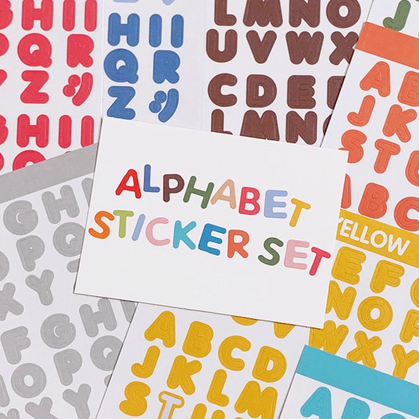 Winzige sticker decor top loader sticker chữ cái tiếng anh hình dán chữ sticker trang trí toploader Sticker dán trang trí sổ tay thủ công DIY in bảng chữ cái độc đáo