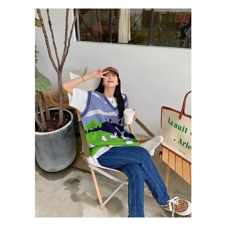 Áo Len Unisex Nam Nữ, Áo Gile Hàn Quốc Dáng Rộng Hàng Dệt Kim Cao Cấp Siêu Hot | BigBuy360 - bigbuy360.vn