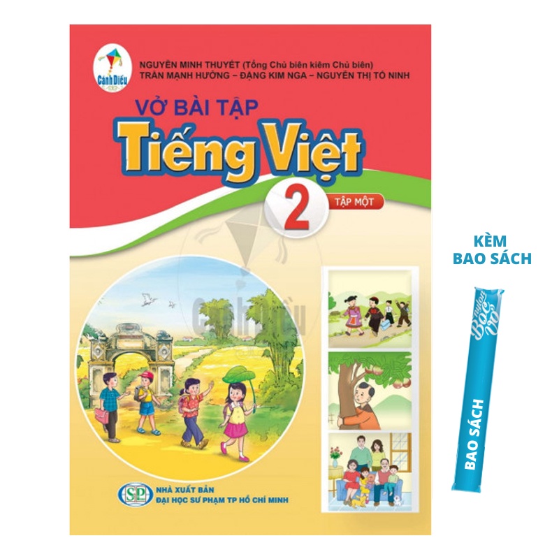 Sách - Vở bài tập Tiếng Việt 2 Tập 1 Cánh Diều Kèm Bao Sách và Bút Chì Nhãn Vở