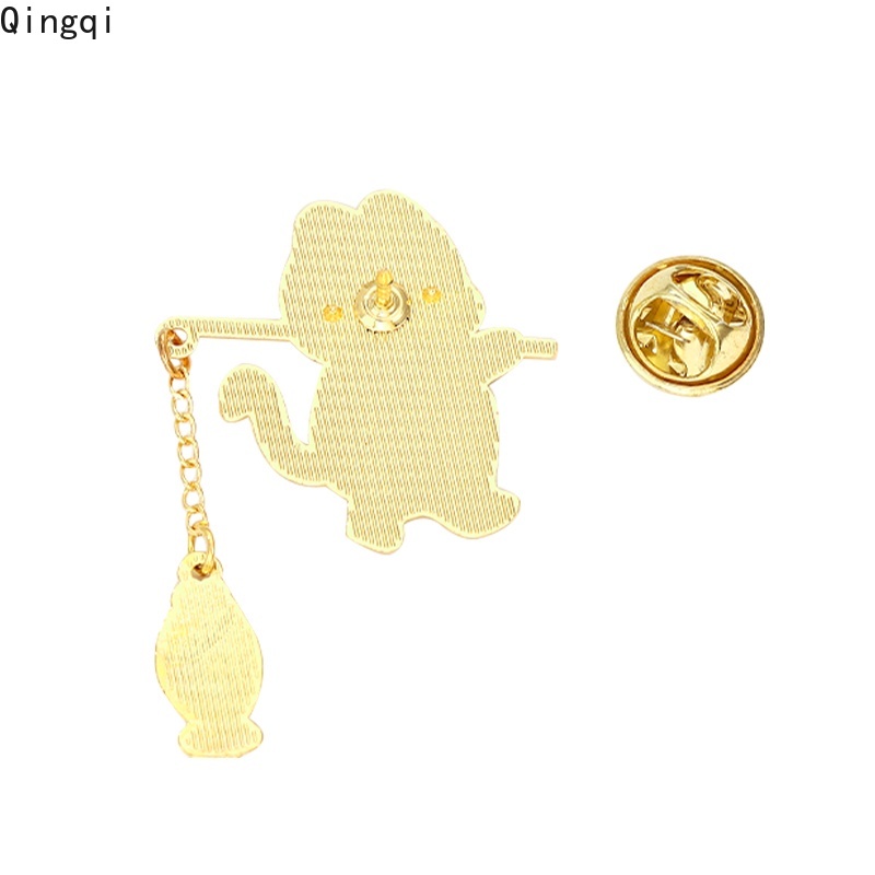 Trâm cài áo MISS ZOE bằng kim loại hình mèo hoạt hình dễ thương diy