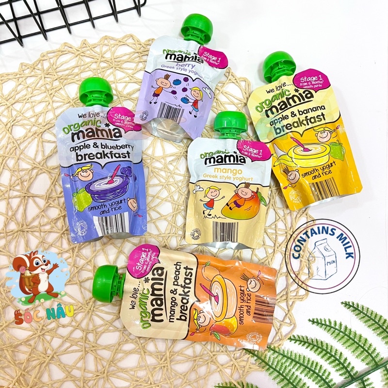 Sữa Chua Hy Lạp Mix Gạo Non Mamia Làm Bữa Sáng, Sữa Chua Organic Cho Bé Từ 6m