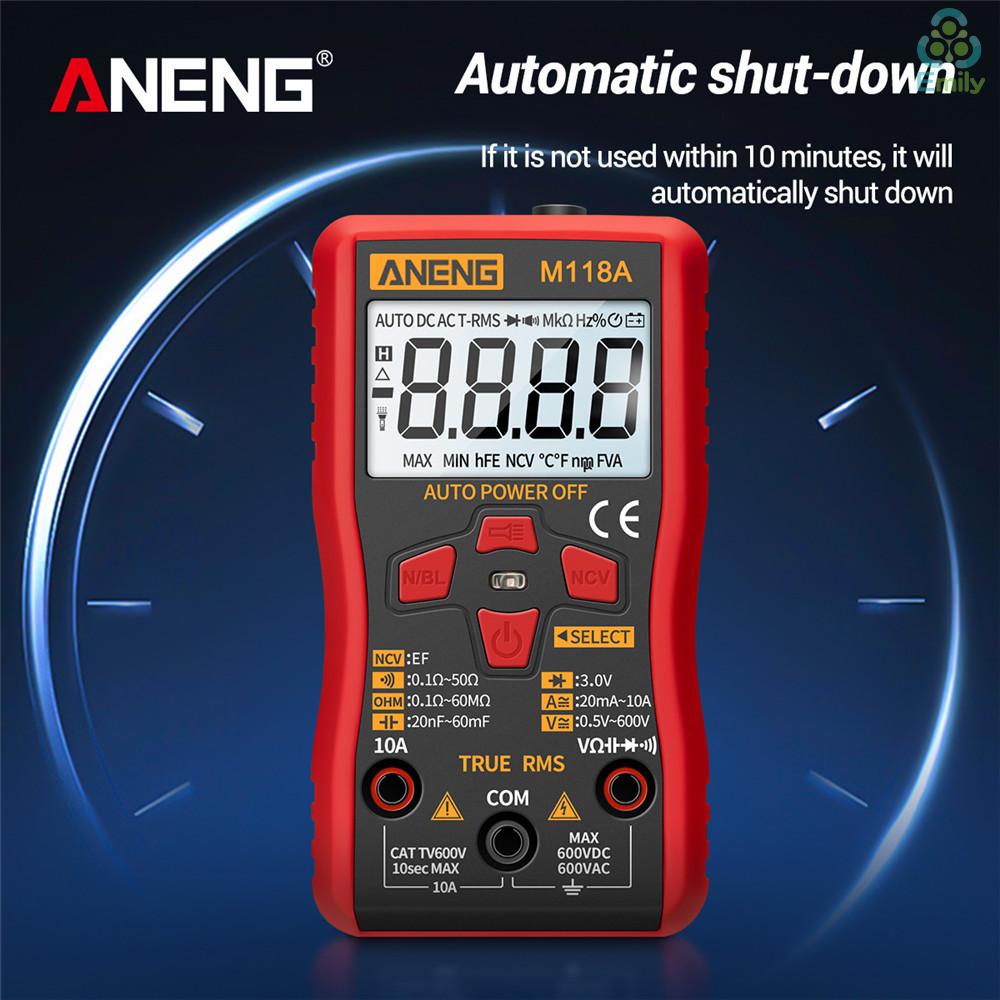 ANENG Vạn năng kế kỹ thuật số tự động đo điện áp độ chính xác cao YANQINA M118A 6000