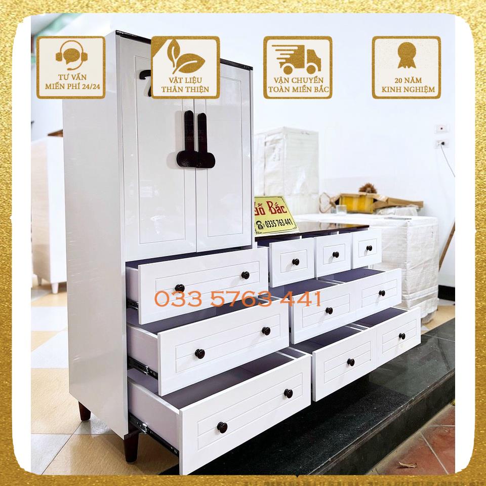 Tủ quần áo gỗ công nghiệp dành cho bé yêu màu sắc đáng yêu