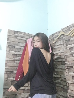 Áo đổ lưng bigsize đen