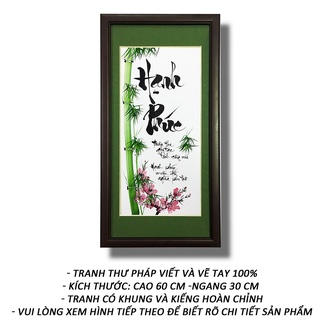 Tranh thư pháp - hạnh phúc 172 - tranh minh hiền