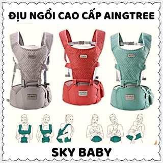 Địu em bé Aingtree 6 tư thế chống gù cao cấp lưới siêu thoáng khí địu đeo vai địu ngồi đa năng cho bé từ 0-36 tháng