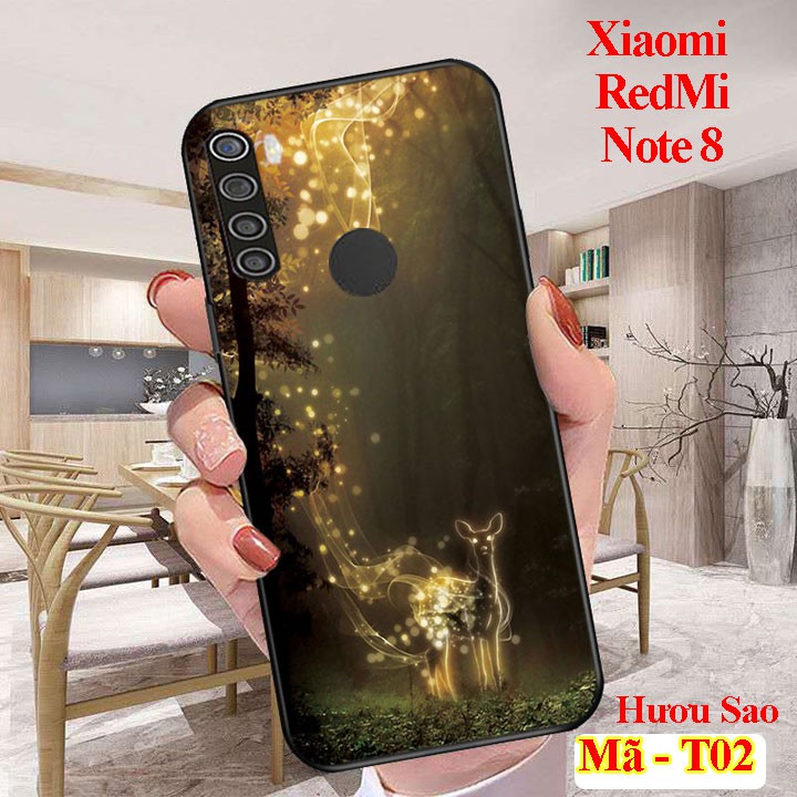 [Freeship] Ốp Lưng Xiaomi Redmi Note 8 - Ốp điện thoại Xiaomi Note 8 mặt lưng in hoa 3D đẹp sang trọng kính chống trầy