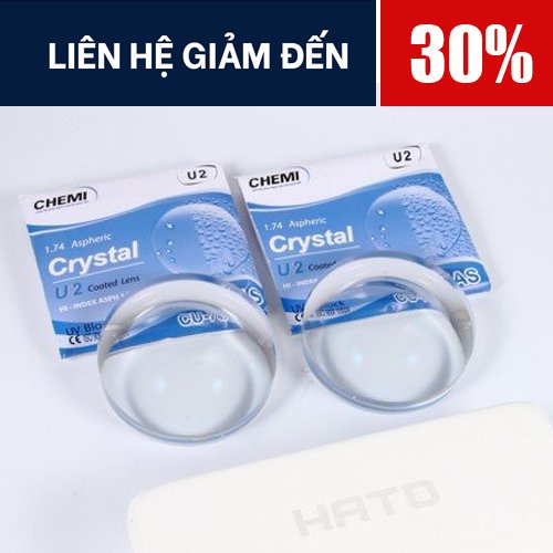 Tròng Kính Siêu Mỏng Cận Loạn Viễn Chemi U2 1.60, 1.67, 1.74 AS Chính Hãng