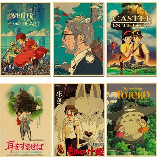 Poster Phim Hoạt Hình Anime Nhật Bản Hayao Miyazaki / Ponyo on the Cliff / Spirited Away