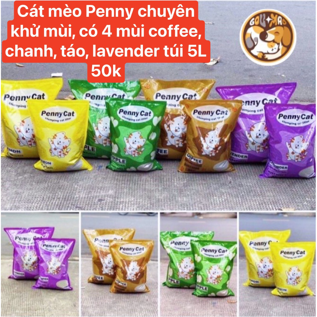 [Chính hãng] Penny Cat - cát mèo chuyên khử mùi, hàng cao cấp 5L - Goumao