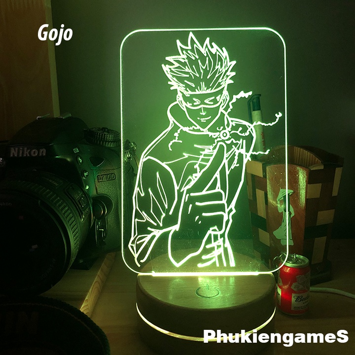 Đèn ngủ LED 3D 16 màu Anime Gojo- có cảm ứng và điều khiển - AN-06