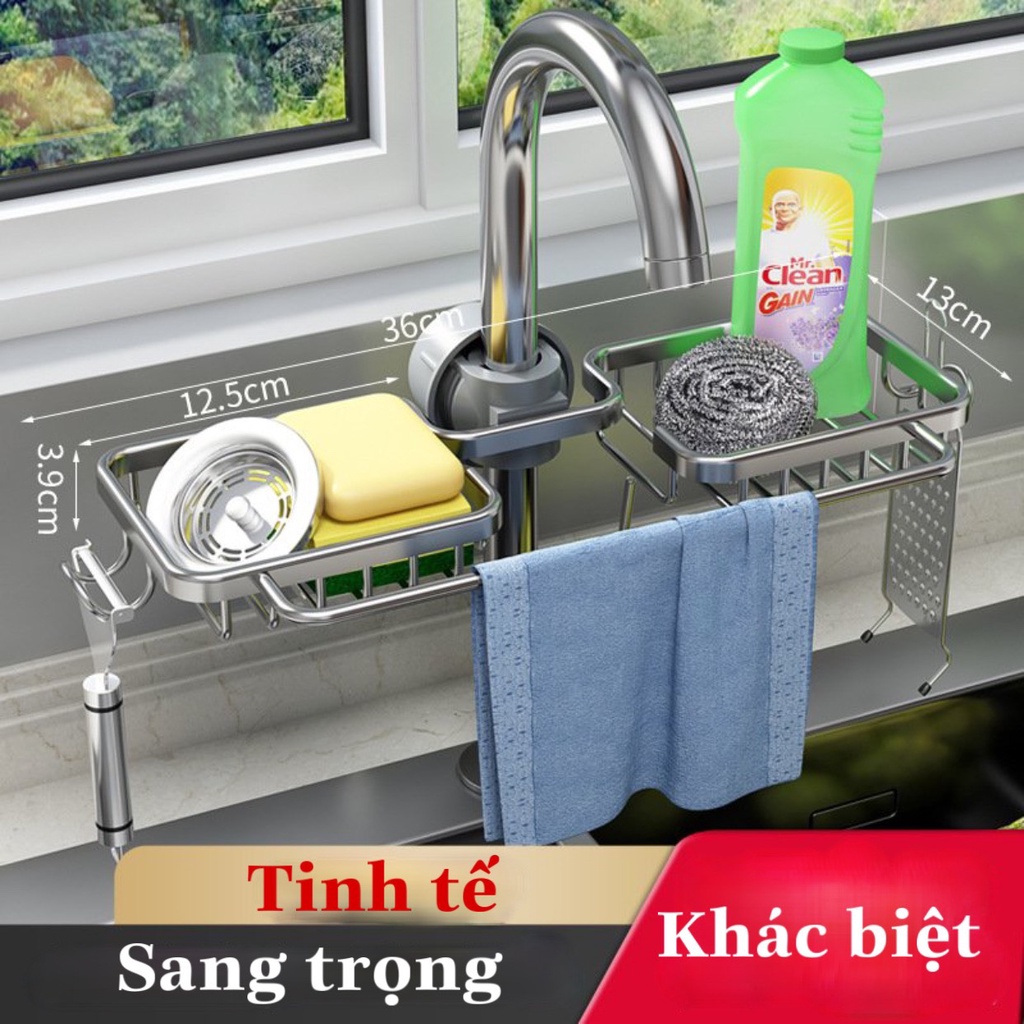 Gía treo vòi để giẻ rửa bát inox cao cấp chống rỉ