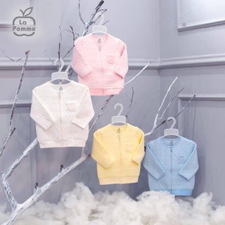 [La Pomme] C004 Áo khoác La Pomme kéo khóa ngực ốp túi sao