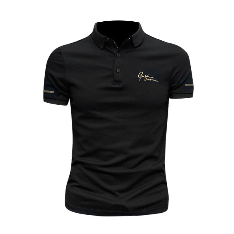 Áo Thun Polo Tay Ngắn Dáng Ôm Thêu Họa Tiết Thời Trang Hàn Quốc Cao Cấp Cho Nam